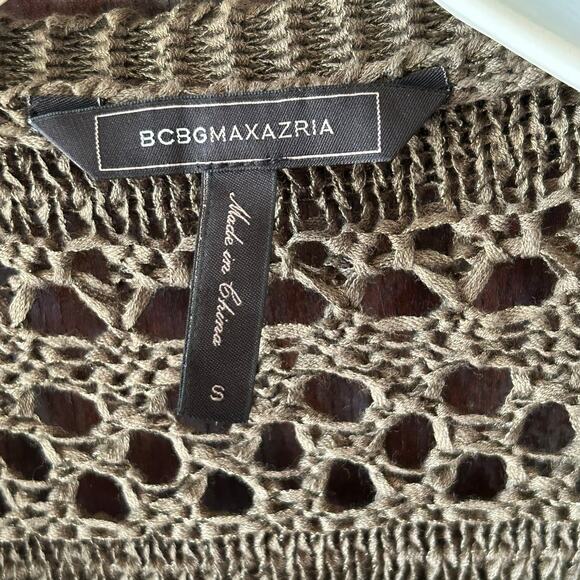 Bcbgmaxazria Women Open Stitch Duster Cardigan Dark Olive size Small - Picture 5 of 11